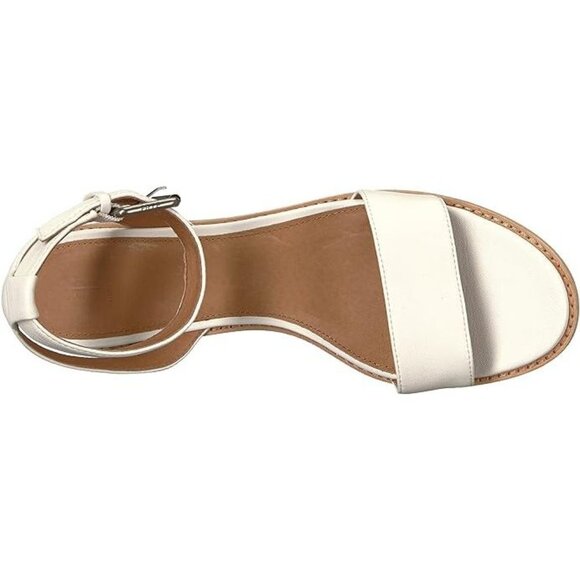 NEW NIB FRYE Women's Cindy 2-Piece Leather Ankle Strap Block Heel Sandal Ivory 6 - Picture 6 of 12